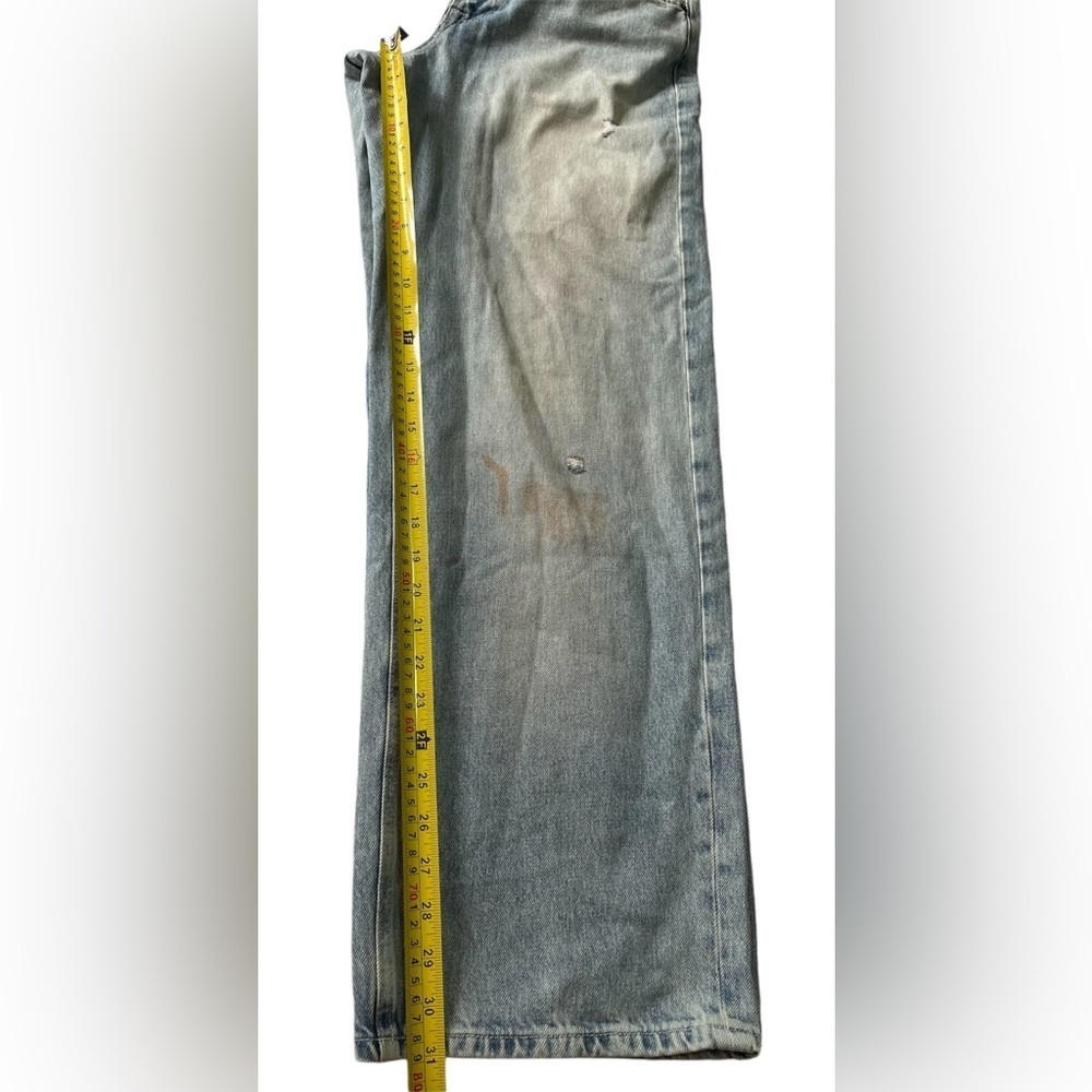 Zara women’s size 30/12 HighWaist Baggy Thrashed Skater Cyber Jeans - Picture 8 of 9
